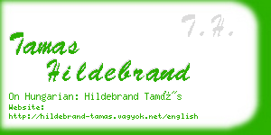 tamas hildebrand business card